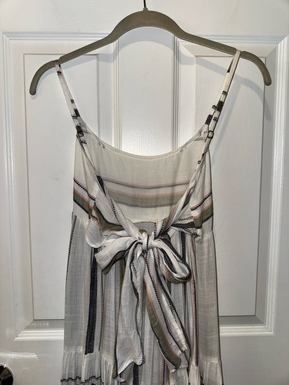 L* Space Santorini in Isla Vista Stripe Tiered Maxi Slip Dress Sz. XS - Picture 9 of 11